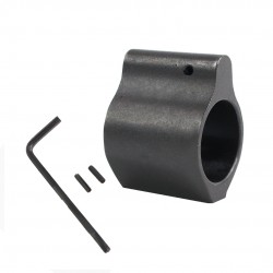 .750 Low Profile Steel Gas Block with Roll Pins & Wrench -Black